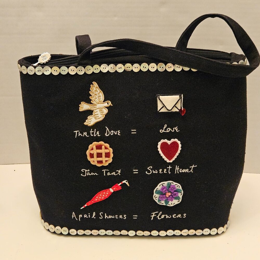 Lulu Guinness London "Cockney" Pearlie Queen Tote Bag